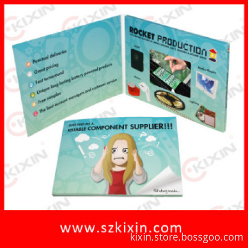 3.5 inch digital Advertising video greeting card